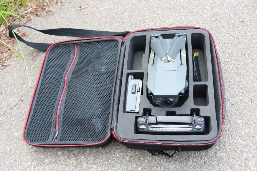 Die DJI Mavic Mini 2 mit zusätzlicher Transporttasche und anderen Rotorblättern